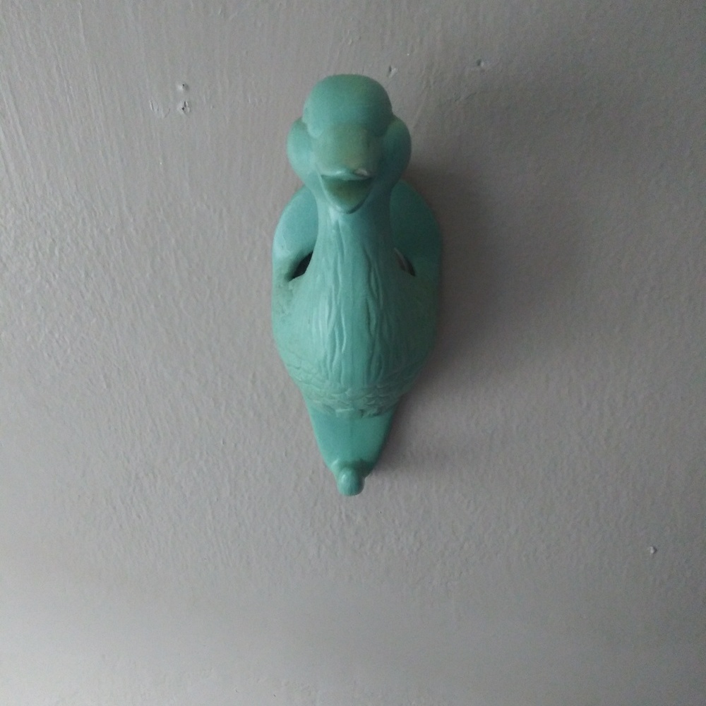 Vintage Bird Duck Wall Pocket Planter Unique Color